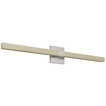 Tie Stix Wood Indirect Remote Power Vanity Light - Satin Nickel / Wood Maple