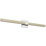 Tie Stix Wood Indirect Remote Power Vanity Light - Chrome / Wood Maple