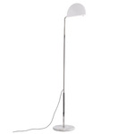 Mezzaluna Floor Lamp - Chrome / White