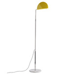Mezzaluna Floor Lamp - Chrome / Yellow