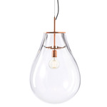 Tim Pendant - Brushed Copper / Clear