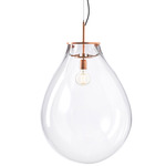 Tim Pendant - Brushed Copper / Clear