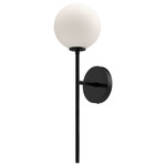 Cassia Wall Sconce - Matte Black / Opal