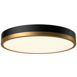 Adelaide Color-Select Ceiling Flush Light - Aged Gold / Matte Black / Frosted