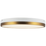 Adelaide Color-Select Ceiling Flush Light - Aged Gold / White / Frosted