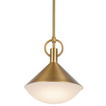Abruzzo Pendant - Brass / White