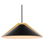 Baltic Large Pendant - Black / Brass