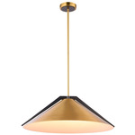 Baltic Large Pendant - Brass / Black