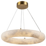Camila Ring Chandelier - Brushed Brass / Alabaster