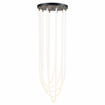 Cascata Multi Light Pendant - Black / Brass / White