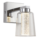 Dalton Color Select Wall Light - Chrome / Clear