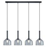 Kali Multi Light Linear Pendant - Black / Smoke