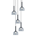 Kali Multi Light Pendant - Black / Smoke