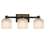Lyndon Bathroom Vanity Light - Brass / Black / Frosted