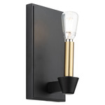 Notting Hill Wall Light - Black / Brass