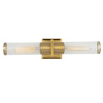 Positano Bathroom Vanity Light - Brushed Brass / Clear
