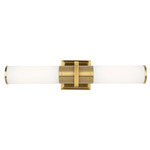 Positano Bathroom Vanity Light - Brushed Brass / White