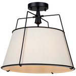 Pullman Ceiling Light - Black / Cream
