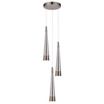 Sunnyvale Round Multi Light Pendant - Smoke / Clear
