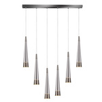 Sunnyvale Linear Multi Light Pendant - Smoke / Clear