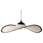 Bloom Pendant - Black / Cream Fabric