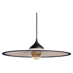 Bloom Pendant - Black / Cream Fabric
