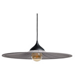 Bloom Pendant - Black / Pearl Grey Fabric