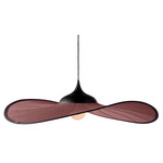 Bloom Pendant - Black / Wine Fabric