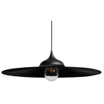 Bloom Pendant - Black / Black Fabric