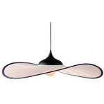 Bloom Pendant - Black / Cream Fabric