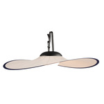 Bloom Portable Outdoor Pendant - Black / Cream Fabric