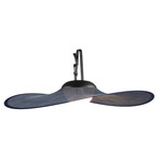 Bloom Portable Outdoor Pendant - Black / Blue Fabric