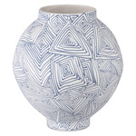 Zag Vase - Blue / White