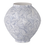 Zag Vase - Blue / White