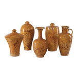 Romulus Vases Set of 5 - Yellow / Gold Brown