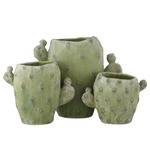 Cactus Vase Set of 3 - Green