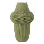 Plisse Abstract Vase - Olive