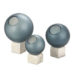 Fresno Orb Sculpture Set of 3 - Blue