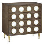 Colette Chest - Polished Brass / Tawny Brown / Mirror