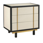 Deanna Nightstand - Antique Brass / Black / Ivory