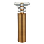 Shani Drinks Table - Antique Brass / Clear