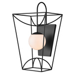 Rochefort Outdoor Wall Sconce - Black / White