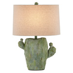 Cactus Table Lamp - Green / Natural