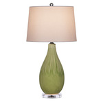 Anjou Table Lamp - Green / Off White