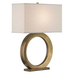 Cercle Table Lamp - Antique Brass / Off White