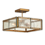 Countervail Ceiling Light - Antique Brass / Clear