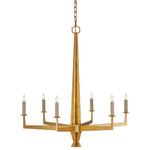 Goldfinch Chandelier - Washed Lucerne Gold