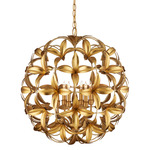 Helenium Orb Chandelier - Contemporary Gold Leaf