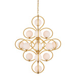 Storrs Chandelier - Contemporary Gold Leaf / White