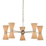 Pennyworth Chandelier - Contemporary Silver Leaf / Natural